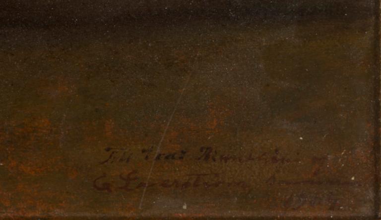 GUSTAF LAGERSTRÖM, Olja på pannå, signerad och daterad 1904.