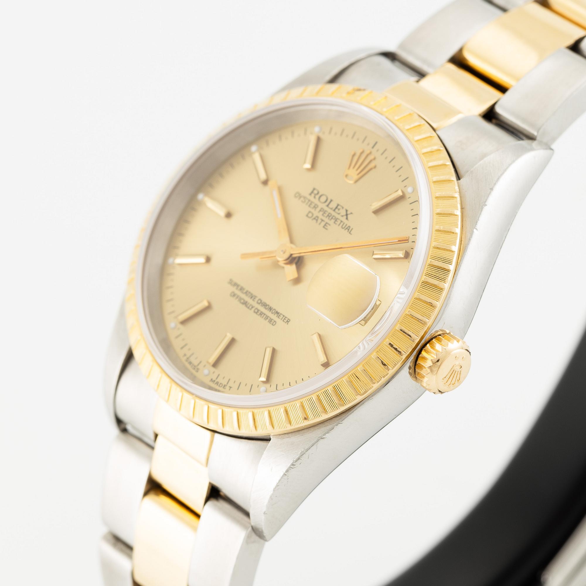 Rolex, Date, armbandsur, 34 mm.