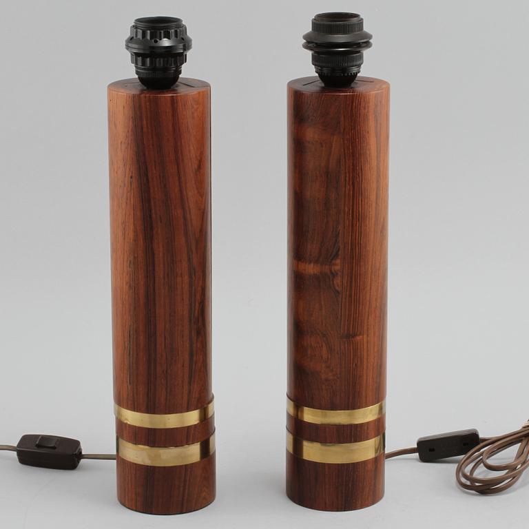 BORDSLAMPOR, ett par, 1960/1970-tal.