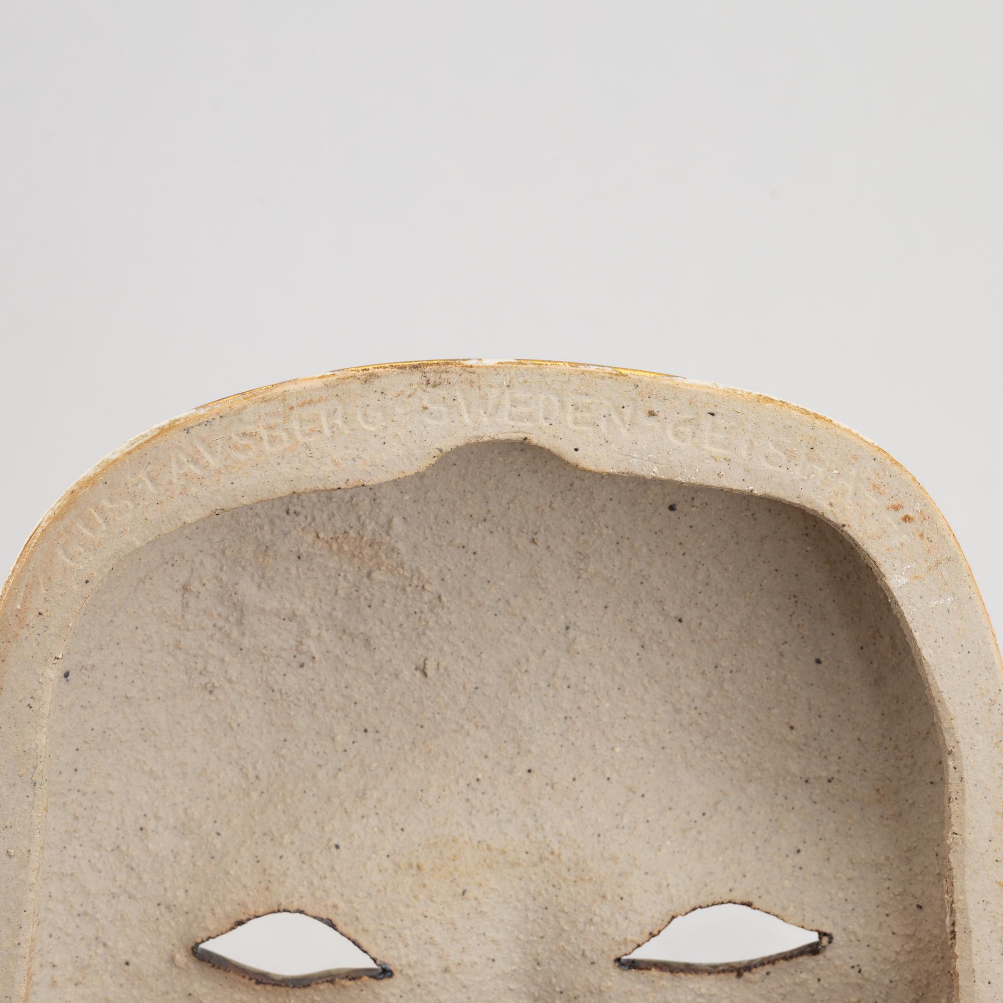 Lisa Larson, mask, stengods, Gustavsberg.