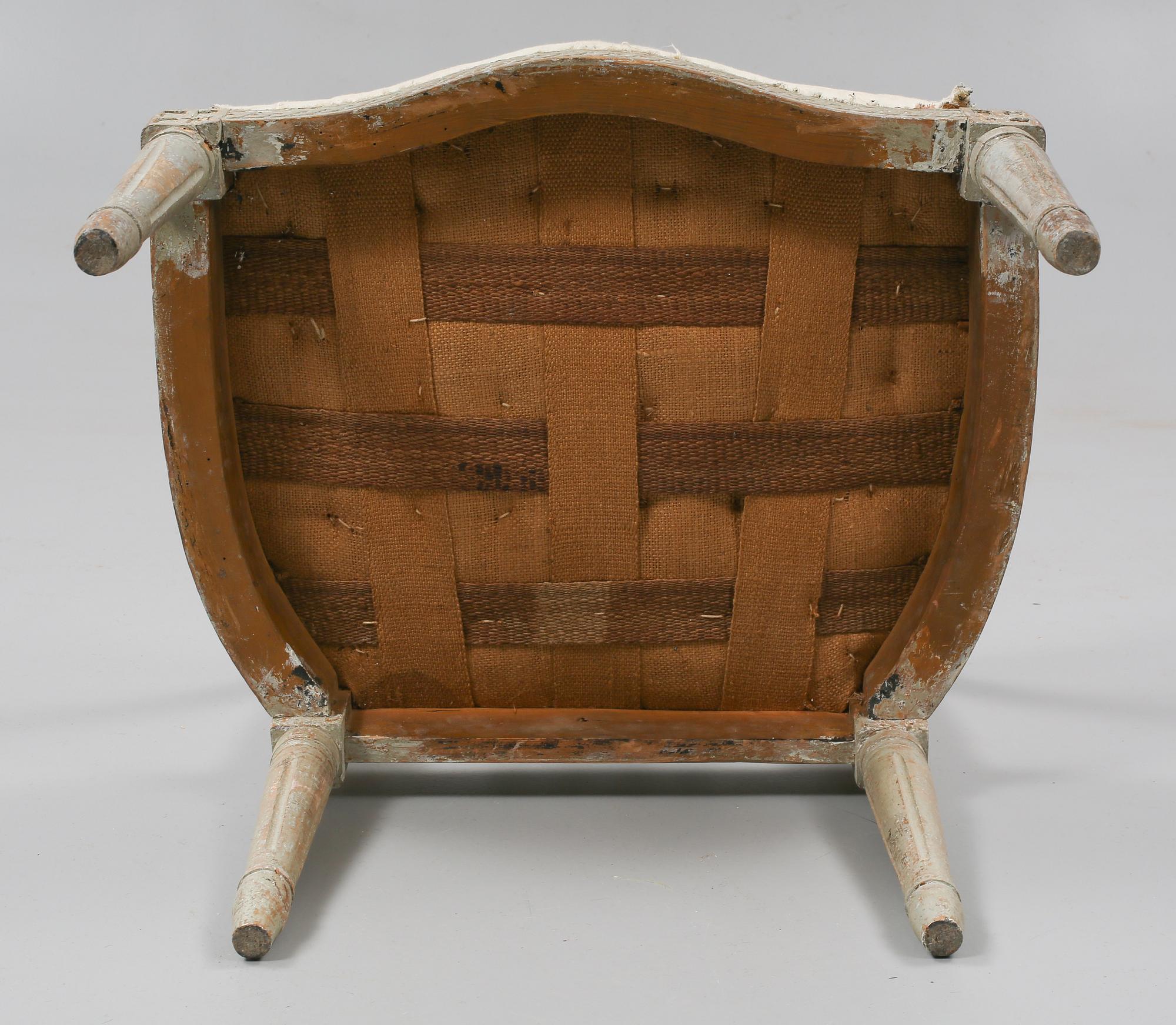 KARMSTOL, gustaviansk, sent 1700-tal.