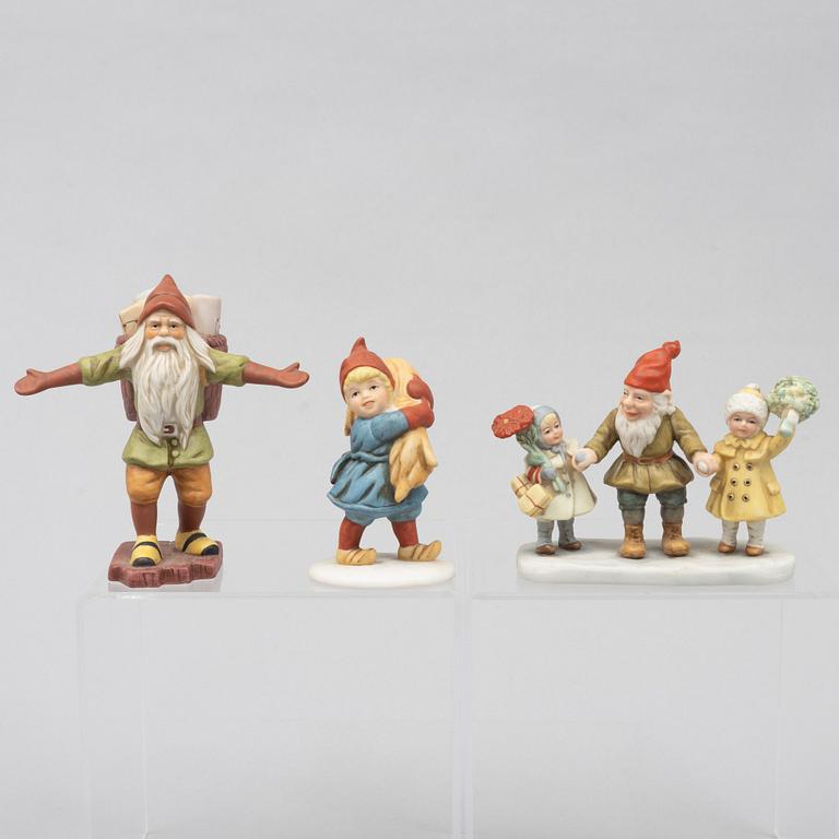 Jenny Nyström, efter. Figuriner, 12 st, porslin, Kalmar Läns museum.