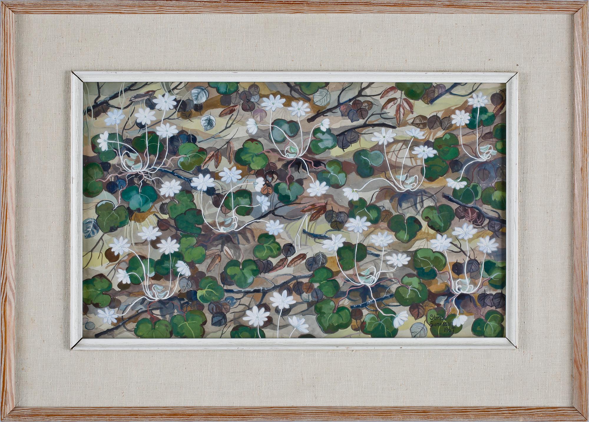 STINA SUNESSON, gouache, sign o dat 1967.