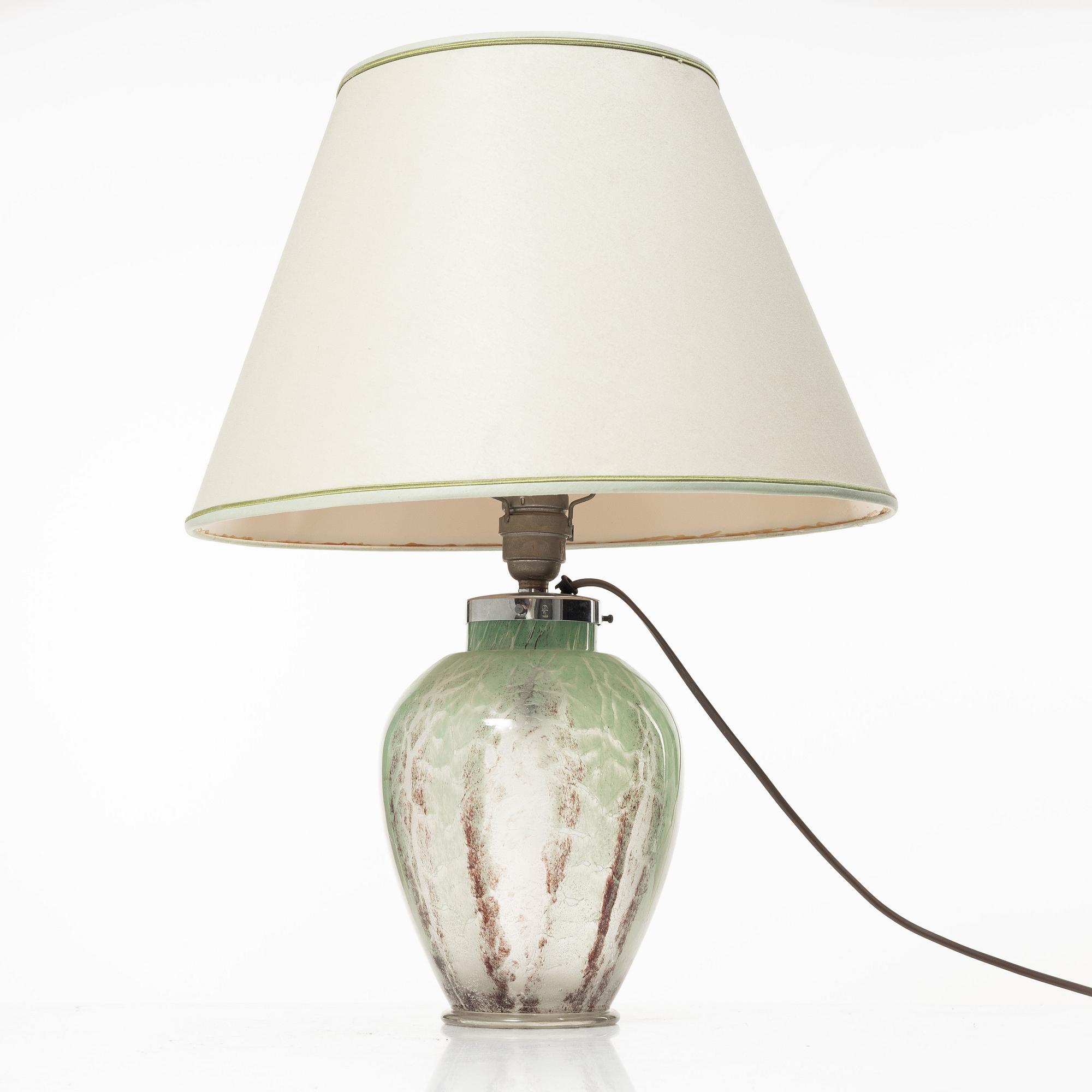 Karl Wiedmann, an "Ikora" table lamp, WMF/Württembergische Metallwarenfabrik, Art Deco 1930s/1940's, Germany.
