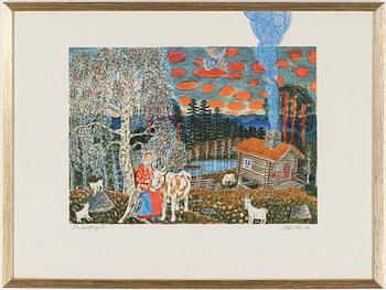 Mårten Andersson · MÅRTEN ANDERSSON, färglitografi, provtryck, signerad.