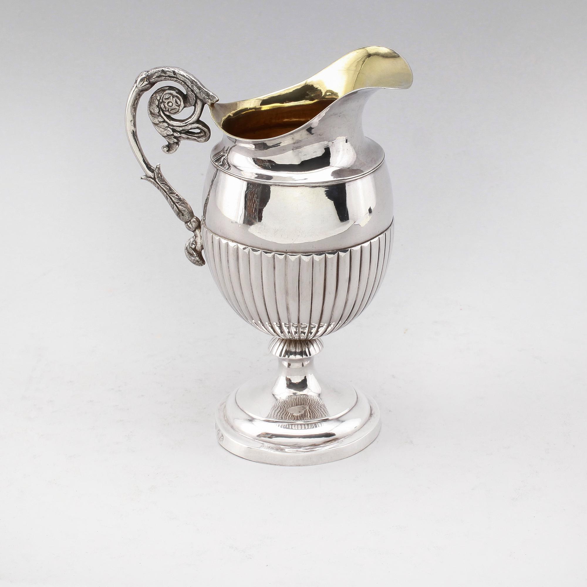 GRÄDDKANNA, silver, Claes Christian Carlén, Borås 1831. 213 gram.