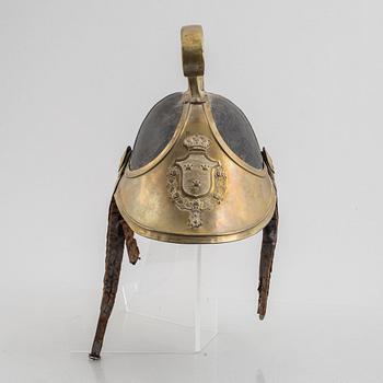 A Swedish dragoon helmet 1846 pattern.