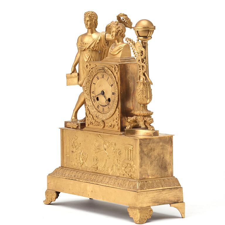 A French Empire early 19th century mantel clock.