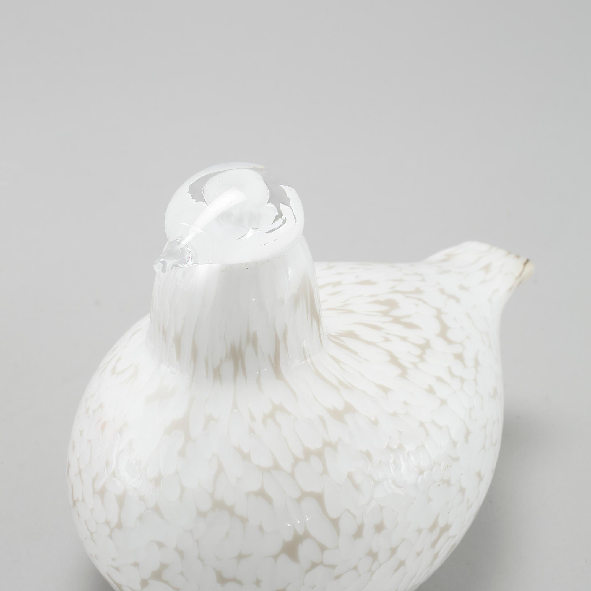 FÅGLAR, 2 st, glas, Oiva Toikka, Nuutajärvi, Iittala, 1900-talets andra hälft,