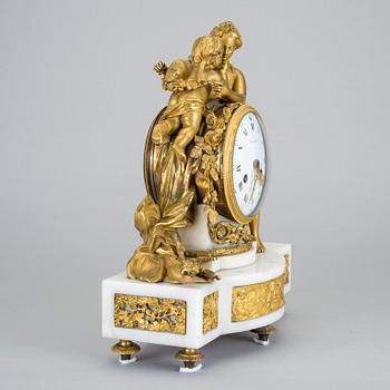 A Louis XVI late 18th century mantel clock.