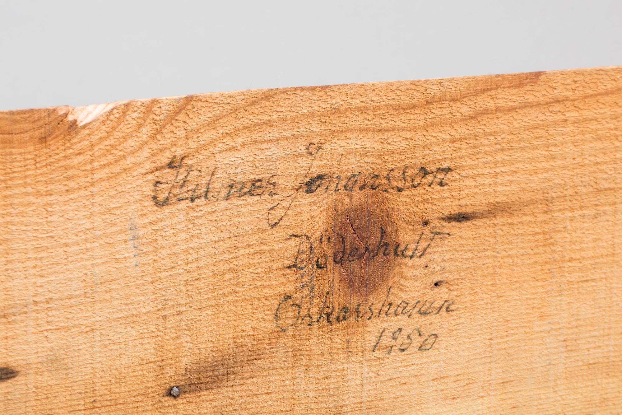 TRÄGUBBAR AV HILMER JOHANSSON DÖDERHULT OSKARSHAMN 1950.