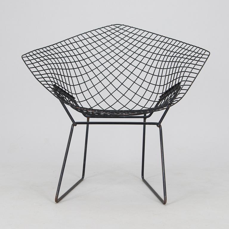 Harry Bertoia, nojatuoli, "Diamond Chair". Lisenssillä valmistettu Billnäsin tehtailla, Fiskars, 1950/1960-luku.