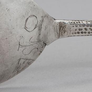 An 18th Century Silver Spoon.