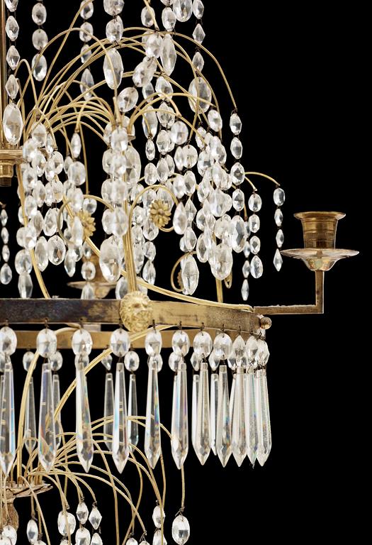 LJUSKRONA, gustaviansk stil, 1800-tal. Höjd ca 88 cm.