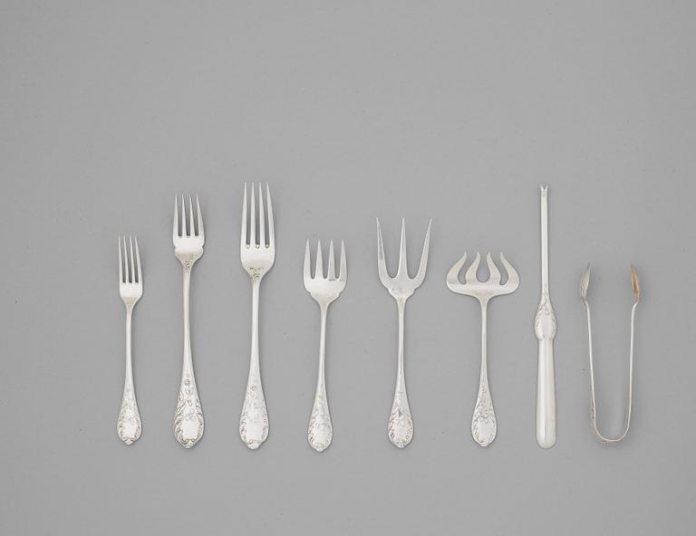 WA Bolin, bestickuppsättning modell "C", 181 delar, silver, Stockholm  1918-1938.