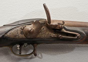 FLINTLÅSGEVÄR, Tower, 1800-tal, märkt Gregorius Rex.