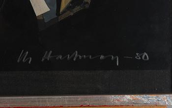 MAUNO HARTMAN, blandteknik, collage, signerad och daterad -80.