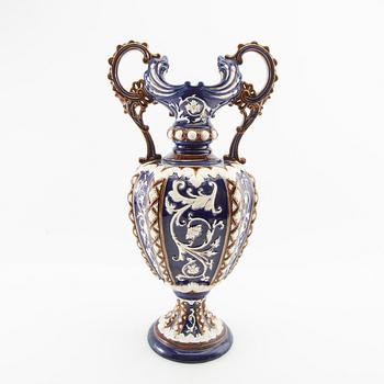 Urn/Vase Brothers Urbach Czech Republic circa 1900 majolica.