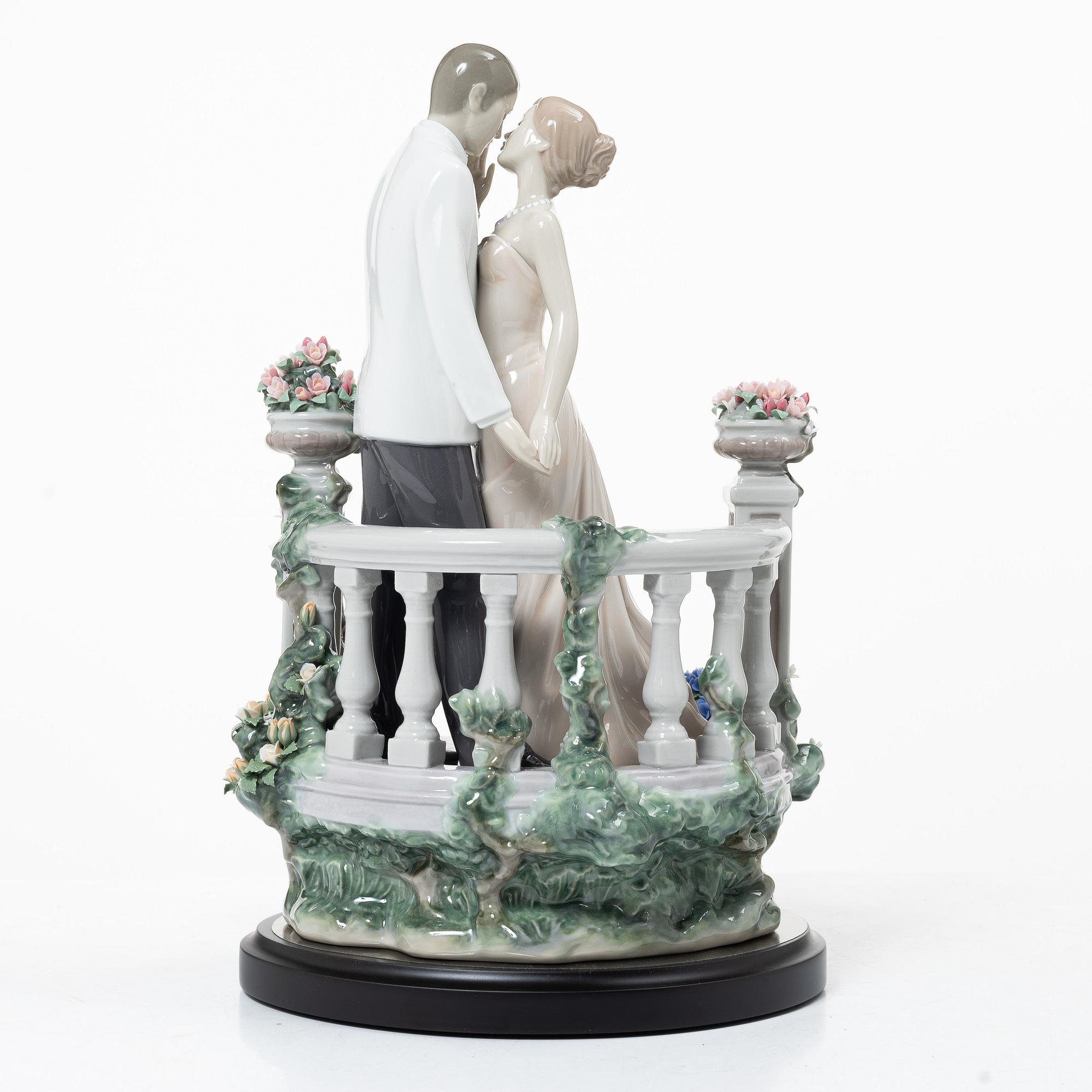 Lladró, figurin, "Moonlight love", Spanien.
