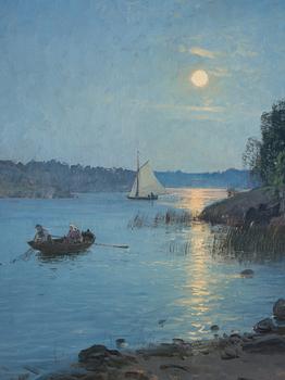 Alfred Bergström, "Sommarkväll" (Evening landscape).