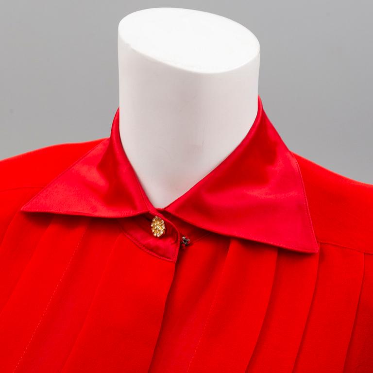 CHRISTIAN DIOR, blus, 1970/80-tal, storlek 8.