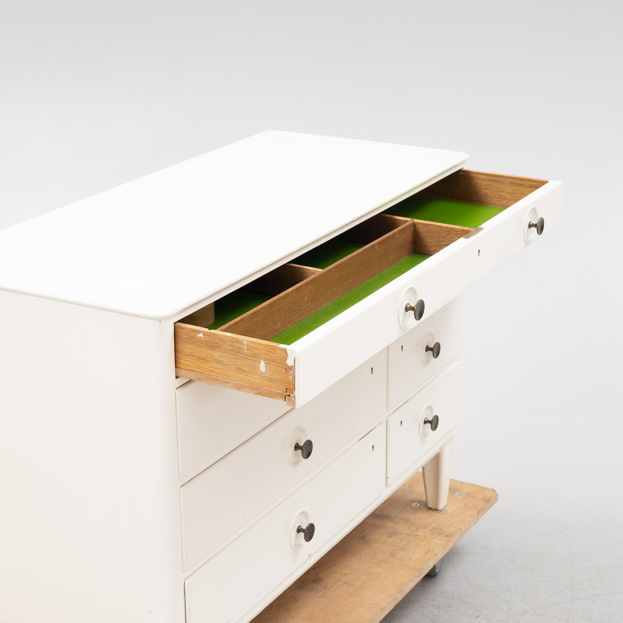 Axel Larsson, a painted dresser, Svenska Möbelfabrikerna Bodafors, Sweden 1940's.