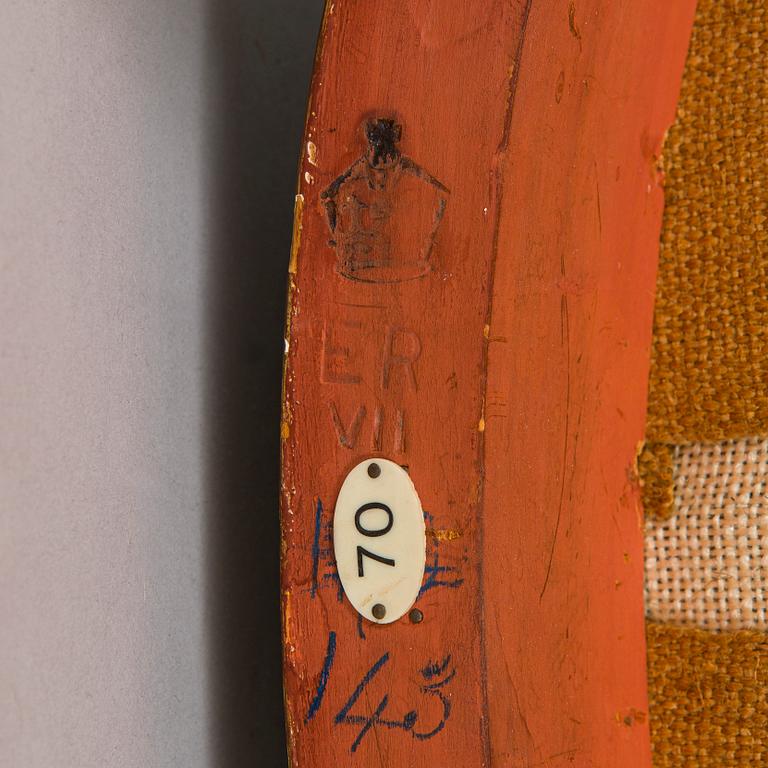 Bergère, Edward VII's inventory stamp (reign 1901-1910), England.