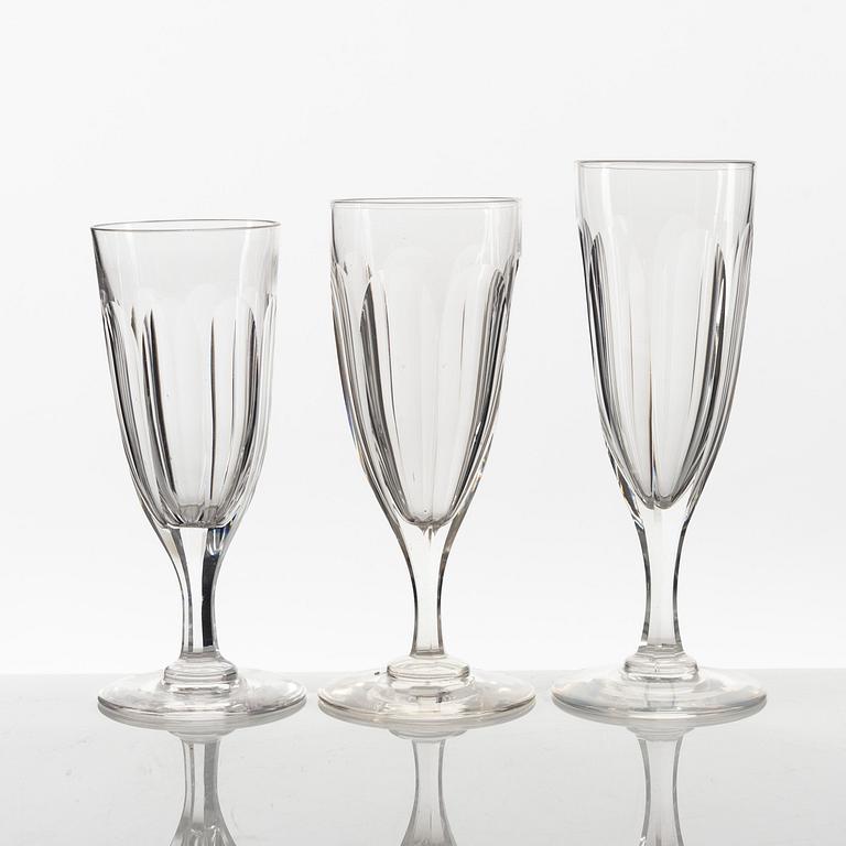 A Baccarat glass service, 147 pieces. France, early 20th Century.