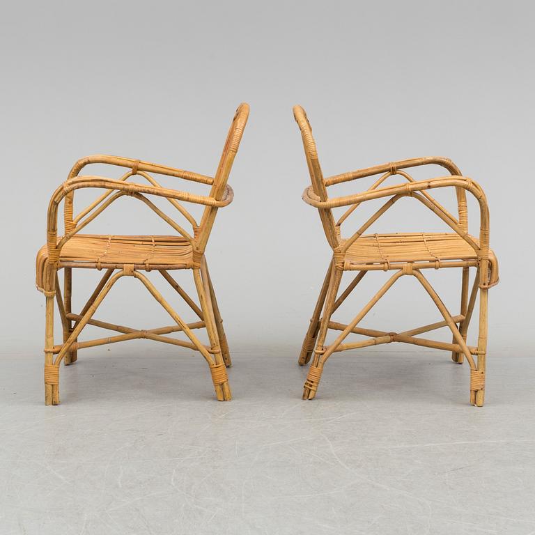 FÅTÖLJER, ett par, 1900-talets mitt.