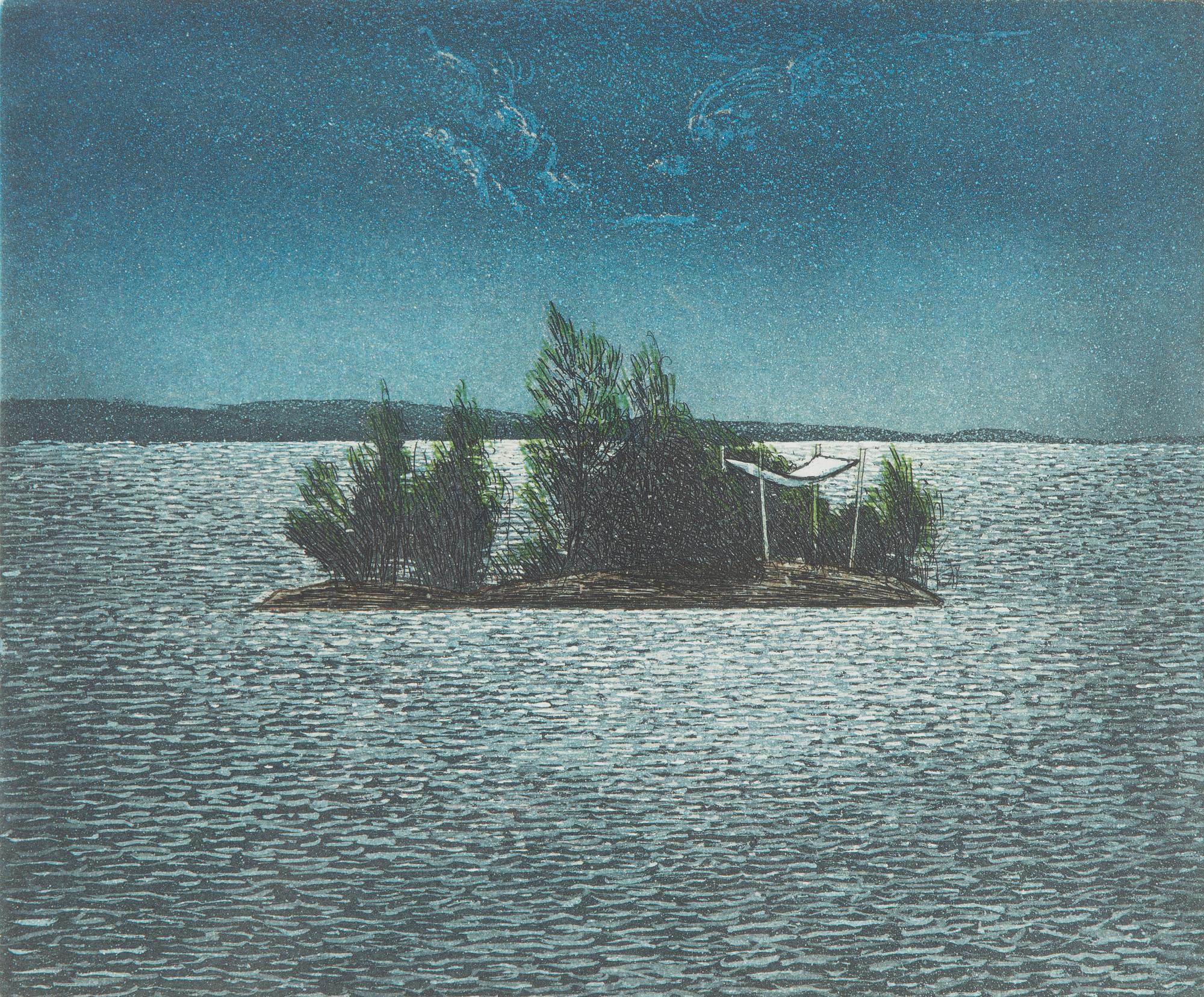 Tuula Lehtinen, 'Saari' (Island) and "Joutsenlampi" (Swan Pond).