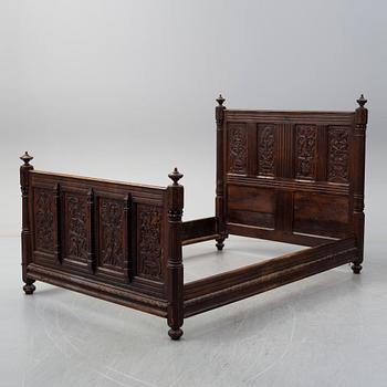 A second half of the 20th century oak bed.