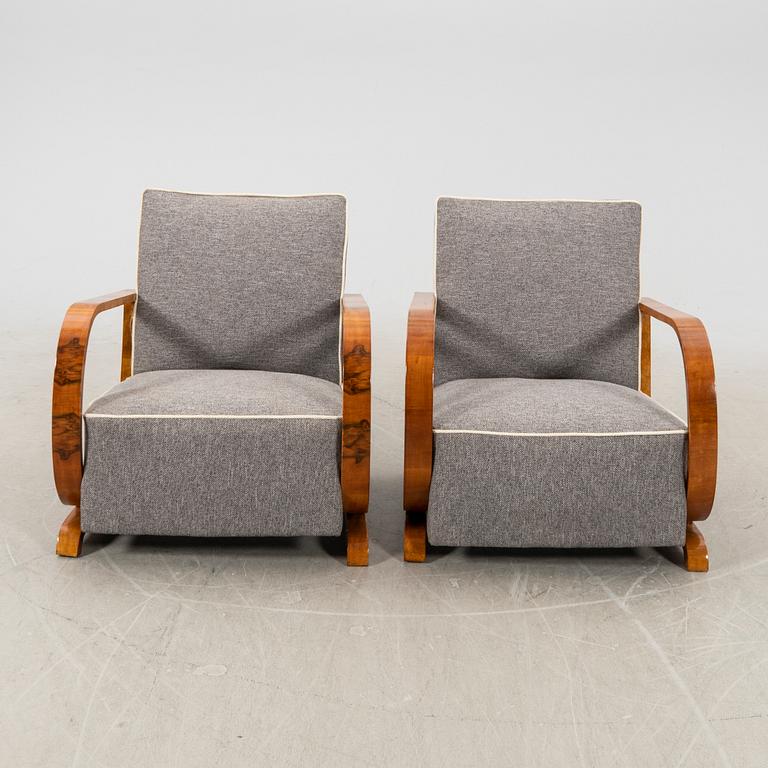 Chairs, a pair of Art Deco from the first half of the 20th century.