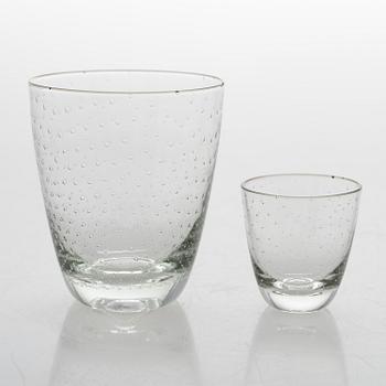 GUNNEL NYMAN, 15-piece Mid-Century Glassware Set by Nuutajärvi, Finland.