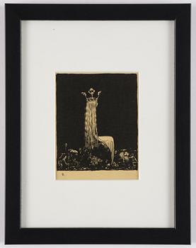 John Bauer, "Troll", de kompletta 10 osignerade litografierna ur sviten.
