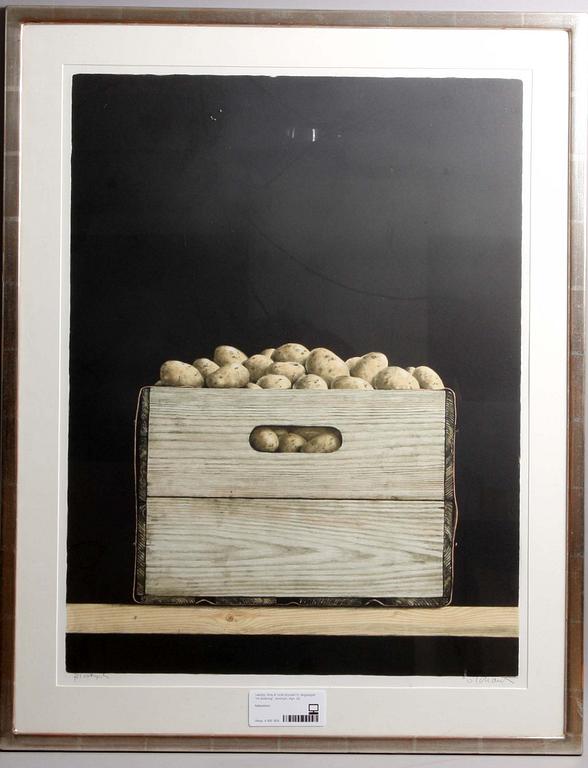 PHILIP VON SCHANTZ, färglitografi "Vit drottning", provtryck, sign.