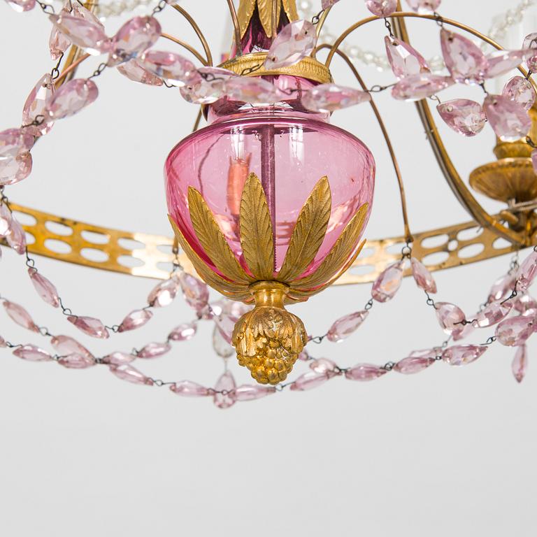 A late 18th-century chandelier, Saint Petersburg, Reign of Catherine the Great (1762-1796).