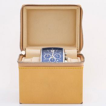 LOUIS VUITTON ARMBANDSUR 40 mm, stål, automatisk, original läderarmband, originaletui.