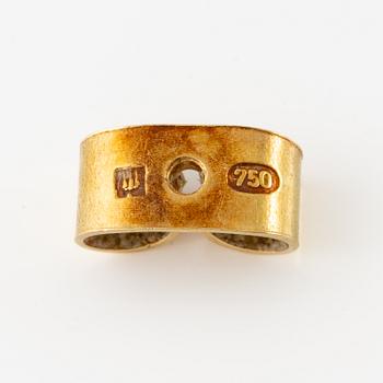 Björn Weckström, örhängen "Thai", 18K guld med briljantslipade diamanter. Lapponia.