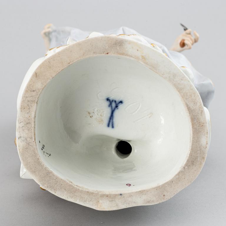Figurin, porslin. Meissen, 1800-talets slut.