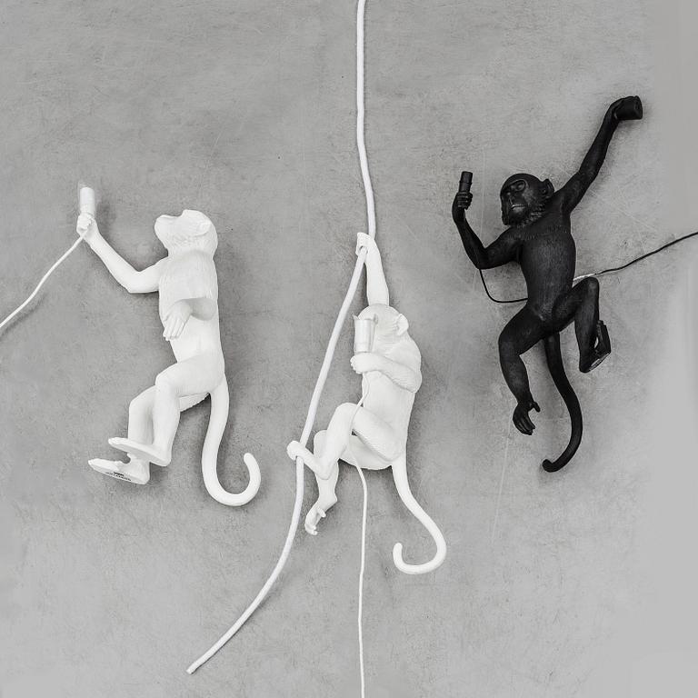 SELETTI, three Monkey lamps, design Marcantonio Raimondi Malerba.