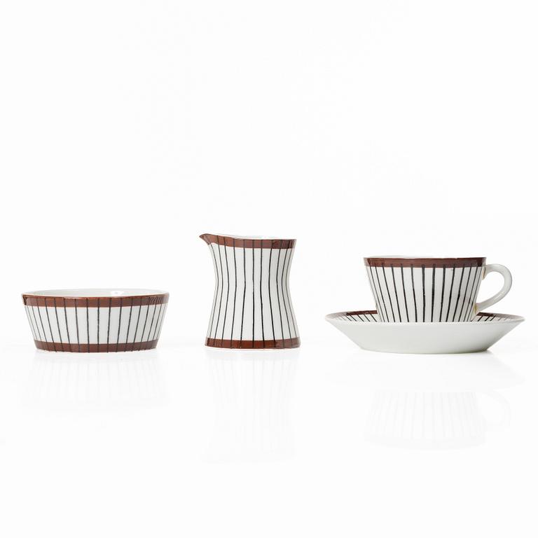 Stig Lindberg, Coffee service, 16 pieces, porcelain, “Spisa Ribb”, Gustavsberg.