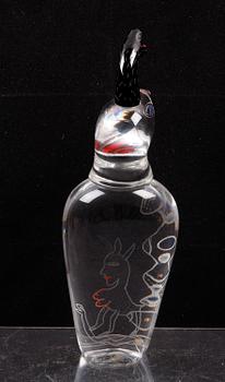 SKULPTUR, glas, Ulrica Hydman-Vallien. Kosta Boda. Sign.