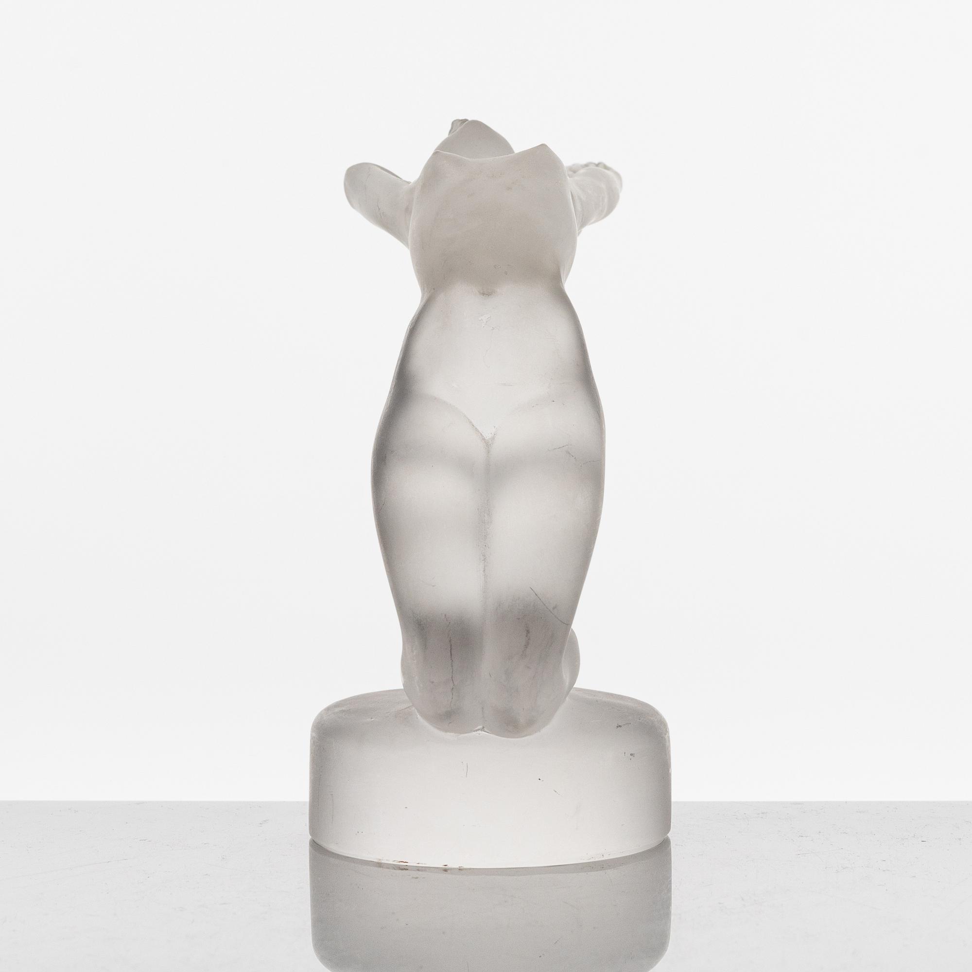 Lalique, skulptur / kylarprydnad, glas.