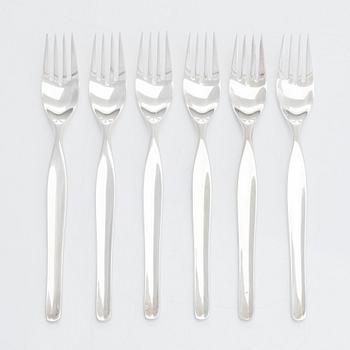 Tapio Wirkkala, bestickuppsättning, 19 dlr, silver, "Tapio", Kultakeskus, Tavastehus 1980-tal.