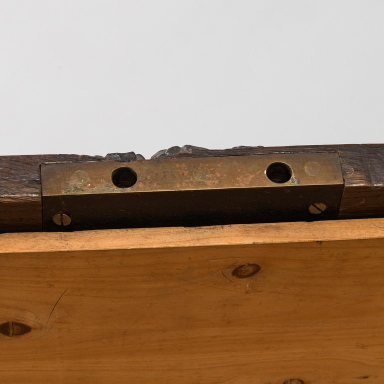 An oak chest dated 1761, Germany.