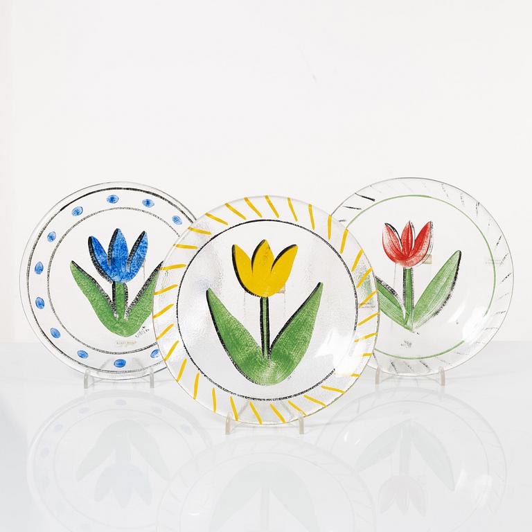 Ulrica Hydman-Vallien, matservis, 42 delar, glas, modell "Tulipa", Kosta Boda.