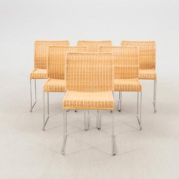 Tito Agnoli, chairs 6 pcs S21, Italy, late 20th century.