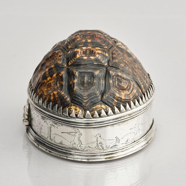 Dosa, silver och sköldpaddsskal, Mellaneuropa 1600-tal.