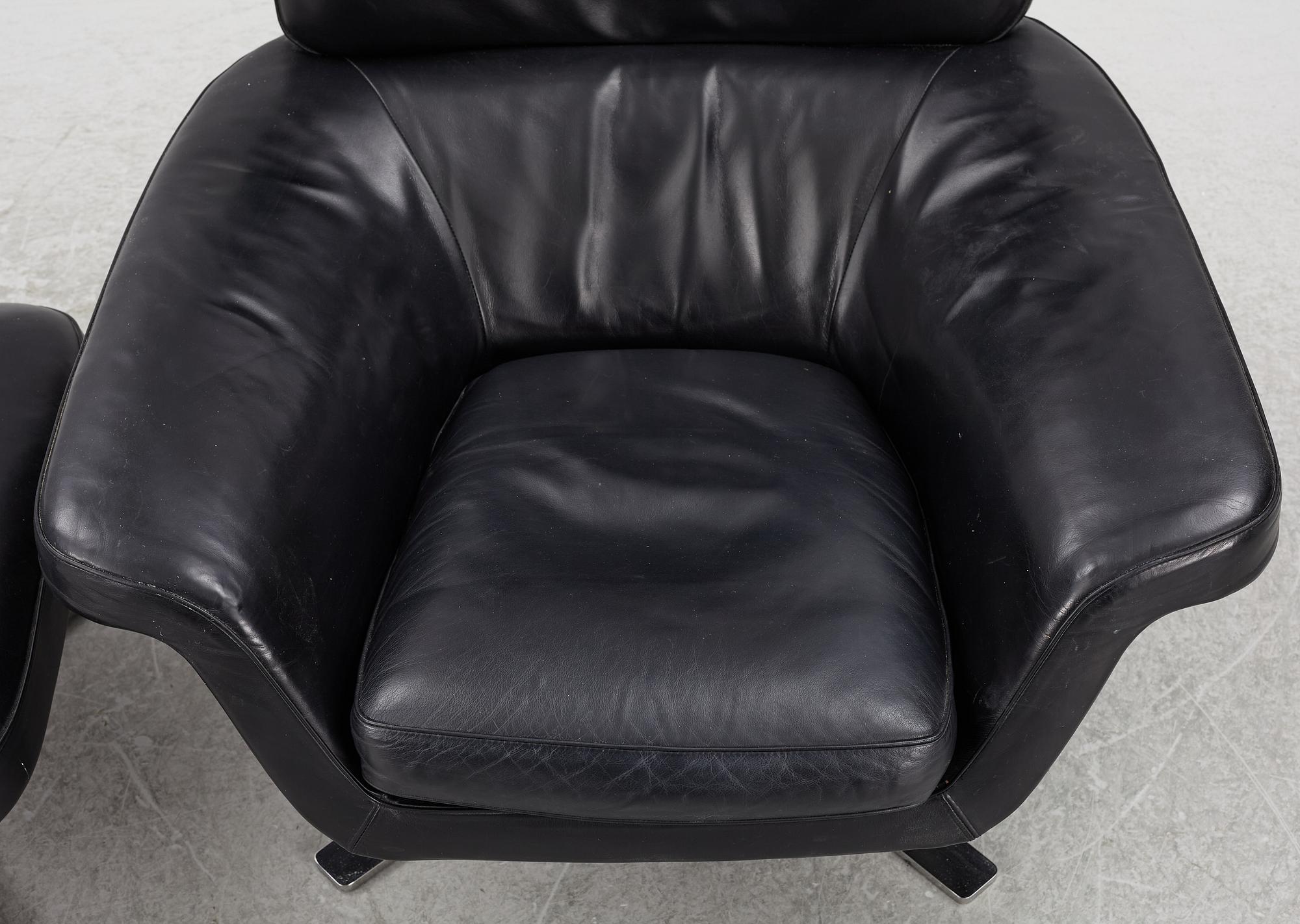 Rodolfo Dordoni, a 'Blake Soft' armchair with ottoman, Minotti, Italy.