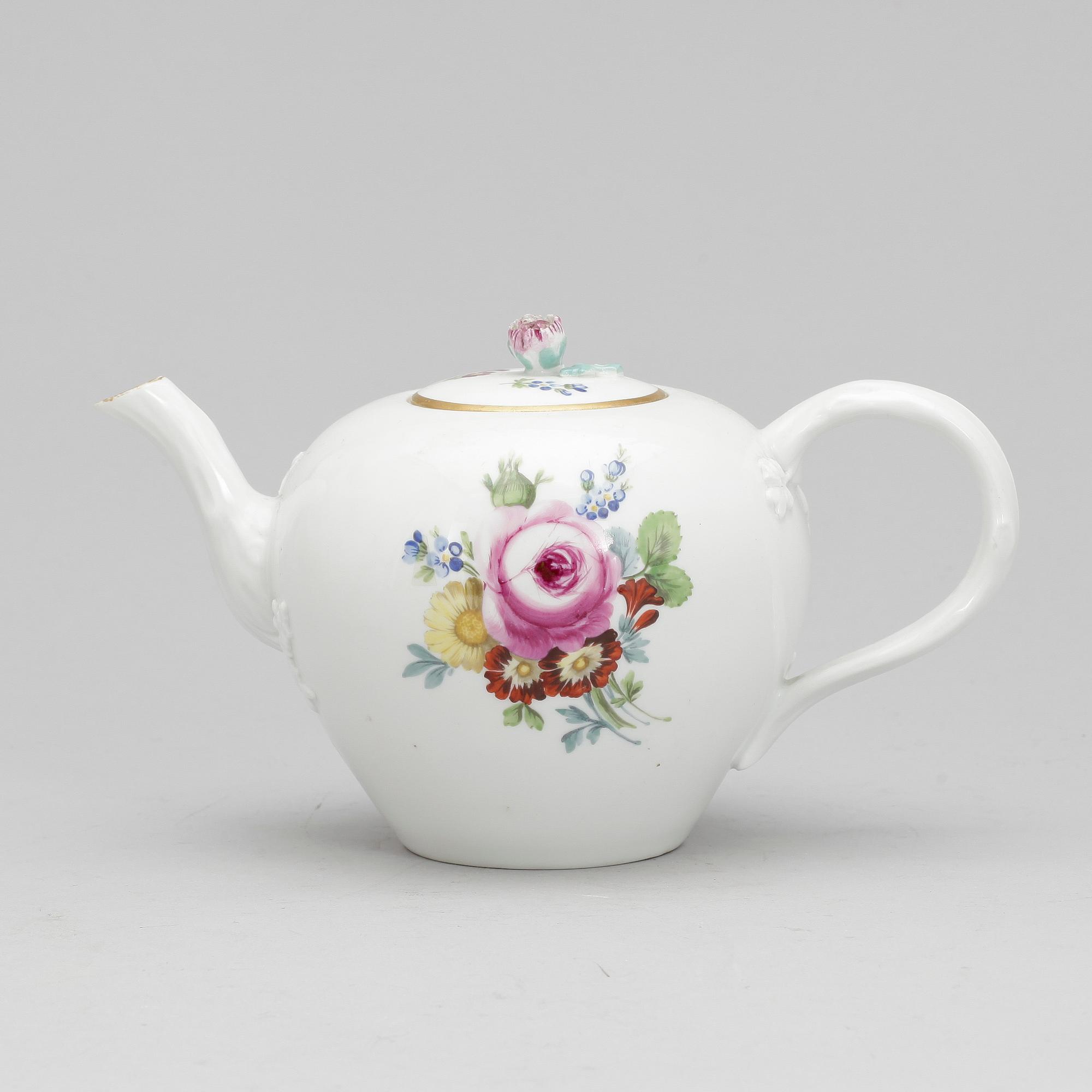 TEKANNA, porslin, Meissen, 18/1900-tal.